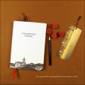 Wholesale promotional gift journal notebook with book marker